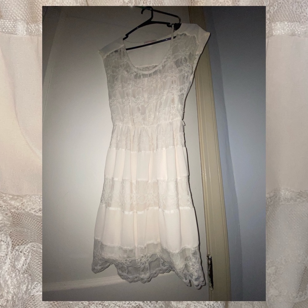 COTTAGECORE LACE MINI DRESS - H&M - SMALL